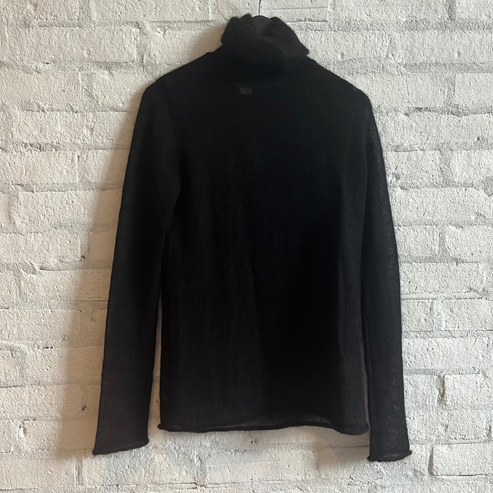 Helmut Lang Semi-Sheer Mohair and Silk Turtleneck Sweater